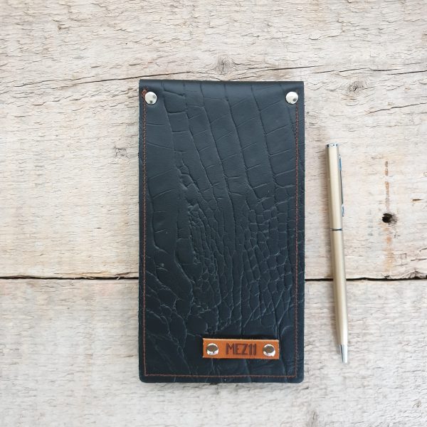51 Etui croco zwart - vacht - Afbeelding 3