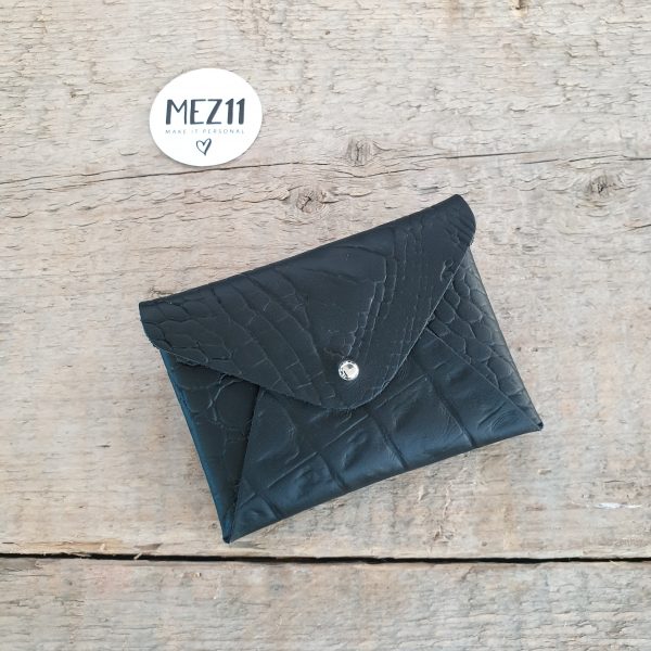 Mini Bag 18 'croco zwart'