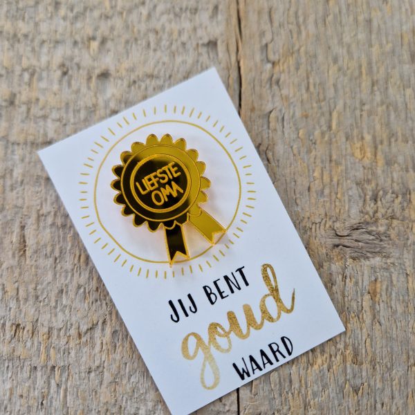 Pins Medaille liefste oma - Afbeelding 2