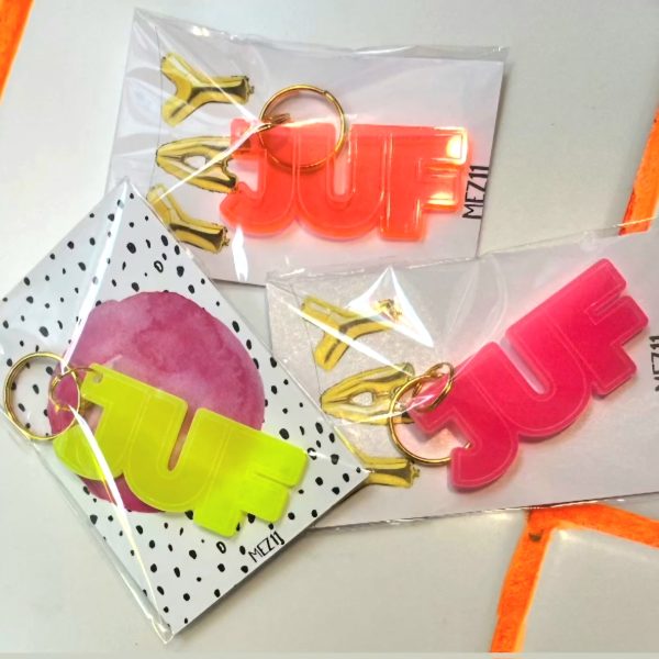 Juf sleutelhanger