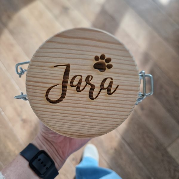 Weckpot met houten deksel