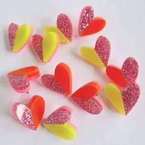 Pins hartje duokleur